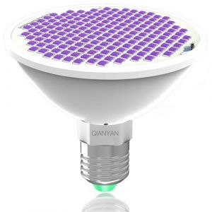 QIANYAN Ampoule LED UV pour Plantes d'Intérieur, Spectre Complet UVA/UVB 300-400nm,Stimulateur de Chlorophylle & Floraison Fructification, Lampe Ultraviolet Économe pour Hydroponie et Serre (QIANYAN-EU, neuf)