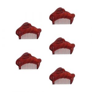 Peigne, 5 pièces peigne en bois portable peigne à cheveux peigne à barbe de poche en bois petits peignes de voyage mini peigne à barbe en bois peigne de poche en bois peigne à barbe for hommes peigne (ZGHKJDP, neuf)