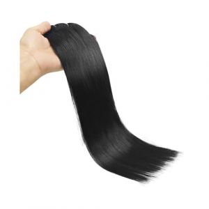 Extension Cheveux Extensions de cheveux &agrave; clipser sans couture, 8 pi&egrave;ces, cheveux humains naturels, double trame, lisses Extension Cheveux Naturel(1,18inches) (hairongshangdian, neuf)