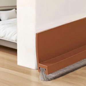 PFSLiang 100cm Marron Brosse Bas de Porte, Auto-Adh&eacute;sif de Porte, Calfeutrer Bas de Porte D'entree, Calfeutrer Bas de Porte, Coupe-Courant d'air, Brosse de Porte (Brown) (Pfsl-EU, neuf)