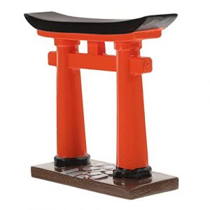 AOKWAWALIY Porte Torii Japonaise D&eacute;coration Aquarium Bonsa&iuml; Miniature R&eacute;sine 9X2X8Cm Jardin Zen Shinto Ornement Asiatique (Telinei, neuf)
