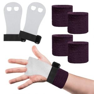 HIOQFR 1 Paire Manique Gymnastique Gants Gym Enfant avec 4 Bracelet Eponge Poignet Poignée de Gymnastique Manique Protection Paumes Protège-Paumes de Gym Gants Cross Training Pads D'Haltérophilie-S (Wulirong, neuf)