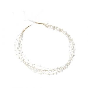 Beaupretty casque de mariage bandeau cheveux accessoire cheveux mariage coiffe de mari&eacute;e accessoires pour cheveux bandeau de mariage bandeau de perles (lorianca, neuf)