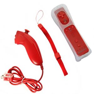 DBPOWER 2in1 Manette Wiimote Controller + Nunchuk + int&eacute;gr&eacute; Motion Plus pour Wii Rouge (les3fritz, neuf)