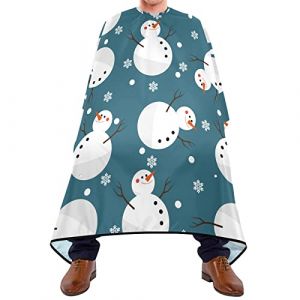 Cape De Cheveux Bonhomme De Neige D'Hiver Barber Cape De Salon Professionnel Lavable Perm&eacute;able &Agrave; L'Air Coupe Cheveux, Pour Le Dyeing, Femme, Adultes, 140x168cm (ZouYeShop, neuf)