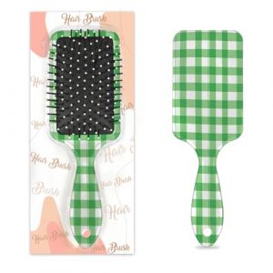 Entemne Brosse &agrave; cheveux pour femmes, hommes, filles, gar&ccedil;ons, vert clair, grille de buffle, brosse de massage pour cuir chevelu, peigne &agrave; coussin d'air pour cheveux humides et secs, d&eacute;m&ecirc;lant (HHengY, neuf)