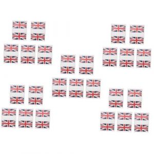 Healeved 25ensembles Autocollants Patriotiques De Drapeau Anglais De Stickers Décoratifs Pour Événements Sportifs Et De Football Faciles à Appliquer Et Résistants à Eau (Sonieg, neuf)