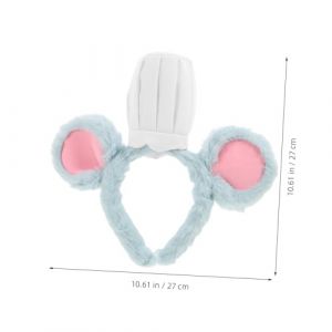 POPETPOP Bandeau De Souris Souris Peluche Bandeau Oreilles De Rat Oreilles De Rat Accessoire Cuisinier Adulte Halloween Chapeaux D'halloween Pour Femmes Chapeau Drôle Vert Chiffon (Denneyas, neuf)