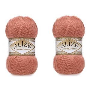 Alize Angora Gold Lot de 2 pelotes de laine 20 % laine 80 % acrylique doux au crochet 200 g 102 g 102 g (1LEAGUE, neuf)