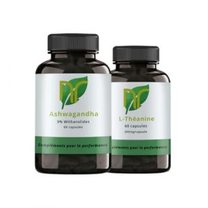 Pack Bien-&Ecirc;tre Mental &ndash; Ashwagandha & L-Th&eacute;anine &ndash; 120 G&eacute;lules &ndash; R&eacute;duction du Stress & Bien-&Ecirc;tre Quotidien (Nutriforce, neuf)