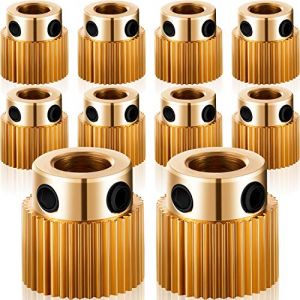Roue d'Extrudeuse Pièces de l'Imprimante 3D Engrenage Roue d'Extrudeuse en Laiton Compatible avec CR-10, CR-10S, S4, S5, Ender 3, Ender 3 Pro (10) (Meoyo Direct, neuf)