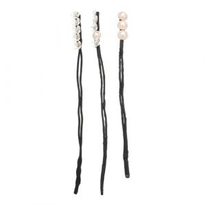 VICASKY Lot De 3 Élastiques À Cheveux En Perles Pour Femmes Accessoires De Coiffure Chignon Chignon Chignon Accessoires Pour Chignon Accessoires Pour Chignon Accessoires Pour (Micanties, neuf)