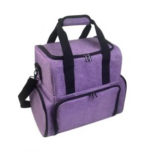 Sac de rangement de vernis &agrave; ongles, 70 bouteilles, sac &agrave; main cosm&eacute;tique, mallette de rangement, transport de voyage for accessoires de Nail Art, sacs de maintien Pour Fournitures D'ongles(Purple) (fengqiuchailuo, neuf)
