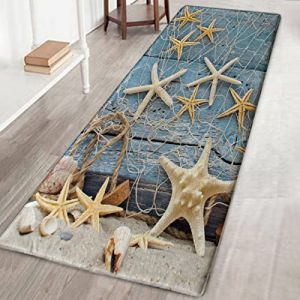 Wingbind Tapis Grand Tapis antidérapant Ocean Starfish Tapis de Sol Tapis Tapis de Sol pour escaliers de Salon Cuisine Hall d'entrée Cuisine, 2x6ft (WenbinEU, neuf)