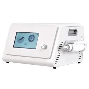 Pistolet à jet d'eau pour soins de la peau, machine de beauté à jet d'oxygène avec grande surface d'injection de 7 x 7 mm, 4 niveaux d'énergie réglables et vitesse de 450 m/s, hydratation profonde (Markfron, neuf)