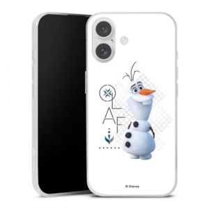 Coque Slim Compatible avec Apple iPhone 16 Etui Silicone Ultra Fine Coque en Silicone Ultra Fine La Reine des Neiges 2 La Reine des neiges Olaf Disney (DeinDesign - GmbH, neuf)