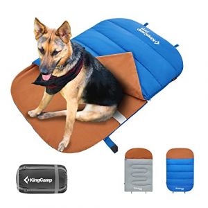 KingCamp Sac de Couchage pour Chien Imperméable, Couverture pour Chien Chat Chiot Doux Lavable, Coussin pour Chiens Grande Chaude pour Voiture Camping Randonnée Voyage Intérieur Extérieur 110cmx70cm (KingCamp EU, neuf)
