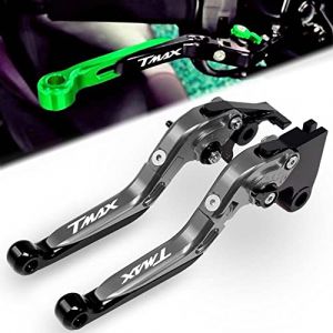 Pour T-MAX 500 T MAX 530 TMAX530 SX/DX TMAX 560 DX/ABS TMAX 560 MAX TECH TMAX 560 TECH MAX ABS Accessoires de moto Leviers d'embrayage de frein pliables extensibles réglables CNC (titane) (Aveko, neuf)