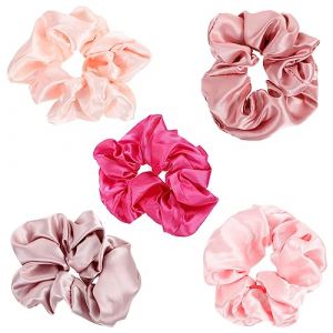 FRCOLOR 20 Pièces bande de cheveux en soie accessoires de cheveux pour bébés cordes à cheveux élastique à cheveux en soie surdimensionnés en soie satin de soie (White Beach, neuf)