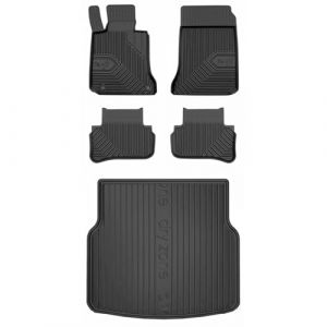 MOTOS Kit de Tapis de Voiture et de Tapis de Coffre en Caoutchouc pour Mercedes-Benz C Classe W204 2007-2014 Améliorez Votre Confort de Voyage avec Tapis antidérapant Voiture 3D- Tapis de Sol Voiture (MOTOS EU, neuf)