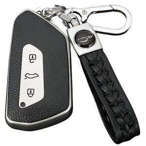 Z.MYUKI 【6 couleurs】 Elroq Coque clé avec porte Clef pour Skoda Elroq 2025 2026 Accessoire Protection clé (Z.MYUKI-EU, neuf)