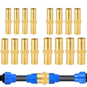 FORMVERSITY 16 Pièces Raccord de Tuyau Réduction Barbe en Laiton Calibre 6 8 10 12mm, Raccord en Laiton Outil de Connecteur de Tuyau Droit, Raccord Durite Essence Raccord de Tuyau Cannelé en Laiton (FORMVERSITY SHOP, neuf)