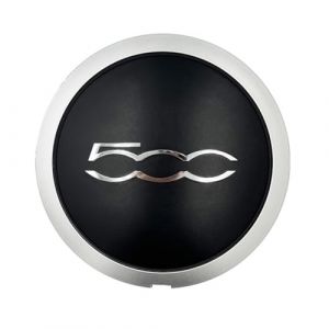 AYVRUOP Enjoliveur de Roue Central Chrom&eacute;,Enjoliveur de Moyeu Central de Voiture,Convient &agrave; F1at 500 51884863/51939747/68078419AC,Enjoliveur de Roue Central chrom&eacute; de Remplacement,1PCS (AYVRUOP, neuf)