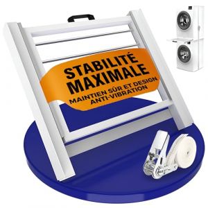 Cadre Intermédiaire Avec Porte-Serviettes Extensible - (Certifié Ue) Kit De Superposition Pour Lave-Linge Et Sèche-Linge Avec Porte-Serviettes (DUMUNDU, neuf)