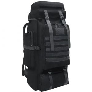 Wesoke Sac à dos de Randonnée de Camping 80L pour Hommes, Sac à Dos de Chasse de Survie Extra Large, Sac à Dos Tactique Militaire Big Molle Étanche,Sac à dos de Voyage en Plein Air pour Escalade,Noir (Wesoke FR, neuf)