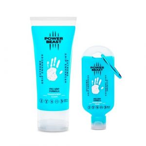 Power Beast Pack Meilleure Grip pour Les Sports, Transparent et Propre pour Les Mains des Athlètes. Tranparent Liquid Chalk, Stop Sweat, Grip Golf, Grip PoleDance, Escalade, Tennis, Gaming, 100+59Ml. (Power Beast, neuf)