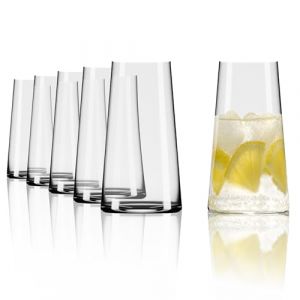 Stölzle Lausitz Verres Longdrink Power Lot de 6, 460 ml – Verres Highball Éléguants pour Cocktails, Eau & Jus – Gobelets Longdrink en Cristal de Haute Qualité – Lavable au Lave-Vaisselle & Résistant (Der-Porzellan-Laden, neuf)