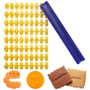 Emporte Piece Alphabet et Chiffre,72 Tampons à Biscuits Avec Lettres,Emporte Piece Lettre Tampon Patisserie,Lettre Cookies Stamp pour Gateau, Biscuits, Fondant (ALPHASS LOGISTICS LTD, neuf)