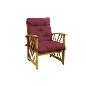 chilly pilley&reg; Coussin Chaise De Jardin De Si&egrave;ge Coussin 2 Parties Coussin Fauteuil &Agrave; Dossier Haut Plusieurs Couleurs (2X 50x50x60, Violet) (chillypilley, neuf)