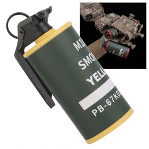Grenades Mod&egrave;le de Grenade factice Grenades &agrave; Main en Plastique Jouet CS Airsoft &Eacute;quipement Tactique Accessoires pour Les Fans de l&rsquo;arm&eacute;e Tactique Cosplay Film Props Ext&eacute;rieur 14+ (Jaune) (Zhongren, neuf)