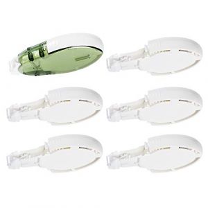 Ideen mit Herz Dévidoir de ruban adhésif et cartouches de recharge | Adhésif double face | 8 mm x 10 m par cassette | Rechargeable (1 dérouleur + 5 cartouches de rechange) (Ideen mit Herz, neuf)