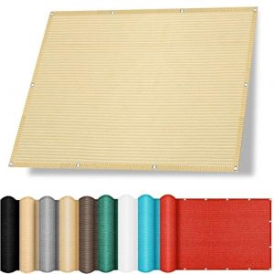 Brise Vue Balcon 90 x 300 cm Anti 95% UV Contre Le Vent Brise Vue Jardin Facile &agrave; Suspendre pour Balcon Terrasse Piscine, Jaune Sable (LvLiangYanHongDianZiShangWuYouXianGongSi, neuf)