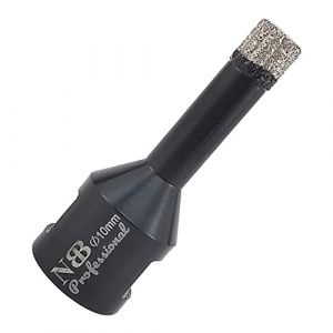 NBB Scie cloche diamant brasé sous vide avec M14, pour le forage à sec ou humide de manière professionnelle sur porcelaine dure, céramique, carrelage, granit, pour meuleuse d'angle (Dia.10mm) (EASTAR SUPER HARD TOOLS S.L., neuf)