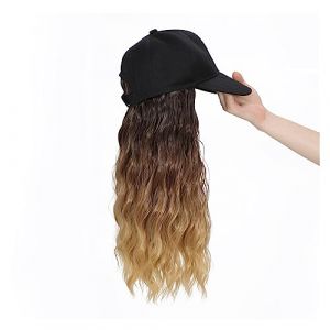 Perruque Avec Frange Chapeau Perruque Casquette de Baseball synthétique perruque de cheveux naturel capuchon noir Extensions de cheveux perruque naturelle vague perruques chapeau perruque réglable Cha (fufufafabb, neuf)