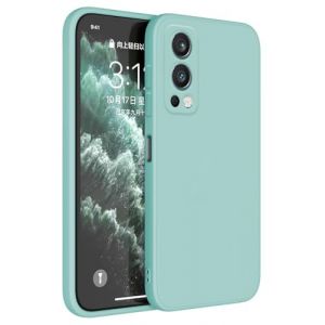 Topme Coque pour OnePlus Nord 2 5G (6.43" inches) Etui Housse, Protecteur de Peau en Silicone TPU - Cyan Clair (topme, neuf)