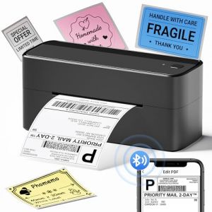 Phomemo 241BT lmprimante Thermique Etiquette 4x6, Imprimante Etiquette Expedition, Bluetooth Imprimante sans Encre pour Le Bureau, Compatible avec DHL, UPS, Amazon, Ebay, Shopify (Phomemo YQ, neuf)