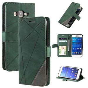 QiongniAN Coque pour Samsung Galaxy J2 Prime,Magn&eacute;tique Etui Housse pour Samsung SM-G530AZ Galaxy Grand Prime/SM-G530FZ SM-G531F SM-G531Y / SM-G532F/DS Galaxy J2 Prime+ &Eacute;tui T&eacute;l&eacute;phone Green (QiongniAn, neuf)