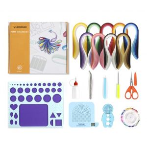 YURROAD Kits de Quilling avec 900 Bandes de Papier pour Quilling 5mm Large et Outils Quilling - BK15 (YURROAD CRAFTS, neuf)