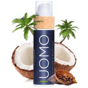 COCOSOLIS UOMO Acc&eacute;l&eacute;rateur de bronzage pour homme - Huile de bronzage bio avec vitamine E et parfum de BLACK COCONUT un bronzage intensif rapide - Sublimateur de bronzage (110) (COCOSOLIS, neuf)