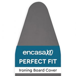 Encasa XO Mini Housse de Planche à Repasser avec Bande élastique de Couleurs Unies Extra épaisses (Convient aux Planches Standard Mini à partir de 72x30 cm) réfléchissant la Chaleur – Gris (Encasa Home, neuf)