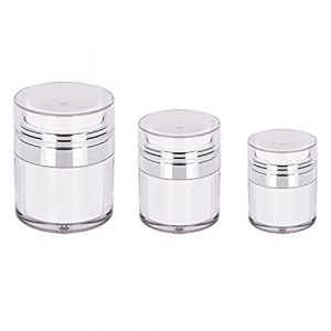 Sctecoau Bouteille Sous Vide en Pot de Cr&egrave;Me, 15/30/50Ml Bouteilles de Pot de Pompe Sans Air Distributeur de Lotion Portable, R&eacute;Cipient de Voyage pour Cr&egrave;Mes de Maquillage 3 Pi&egrave;Ces (AnShuoFuDianZi, neuf)