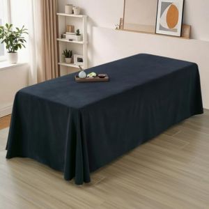 LDLCYCN Noir,190 * 80cm(N), Jupe De Feuille De Table De Massage De Couleur Solide Table De Massage Jupe-Lit Massage Spa Beaut&eacute; Couverture De Lit Couverture De Matelas De Table De Massage (yanchangmantianxingwangluokejiyouxiangongsi, neuf)