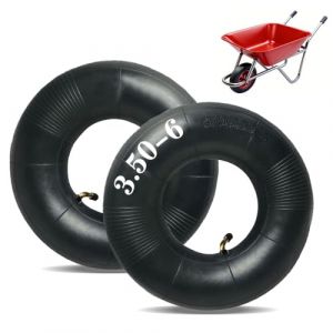 Chambre &agrave; air pour brouette, 4.10/3.50-6, pneu de rechange pour roue pneumatique avec forte capacit&eacute; de charge, tige de valve incurv&eacute;e, chambre &agrave; air pour brouette, tondeuse, chariot &agrave; main (Yadiraom, neuf)