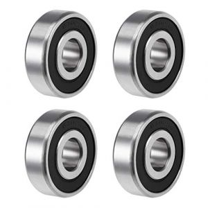 sourcing map 6302-2RS Roulement à Billes à Gorge Profonde Z2 15mm x 42mm x 13mm Double Blindage Acier Carbone 4Pcs (Weisser Berg, neuf)