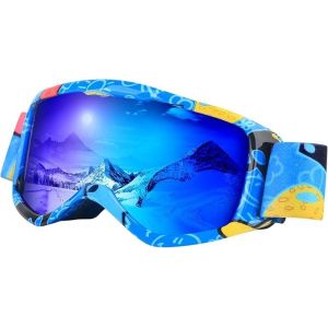 Lunettes de ski pour enfants, gar&ccedil;ons et filles (bleu) (BlackJ, neuf)