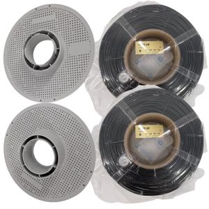 ULROAD Lot de 2 rouleaux de filament PETG HF noir de 1 kg avec puce RFID pour Bambu Lab + 1 bobine vide pour Bambulab AMS P1S P1P X1C Accessoires Rouleau PET-G High-Flow Bobine d'impression Filament (ULROAD Germany, neuf)